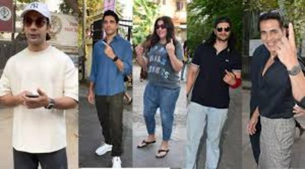 Voting in Maharashtra today, film stars cast their votes in Mumbai