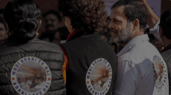 With 'Modi-Adani Ek Hain' jackets, Open Holds Unique Protest in Parliament; Rahul, Priyanka Gandhi join in