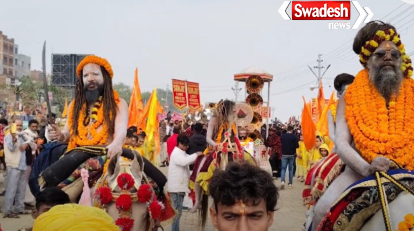 Glimpse of discipline and tradition seen in the grand cantonment entry march of Atal Akhara