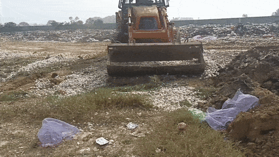 Bulldozer ran on garlic, know why 820 bags of garlic were destroyed?