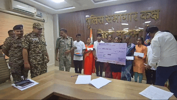 Surrender done by 09 hardcore Naxalites including 02 Naxalite couple active in PLGA battalion number 01 under District Sukma area.