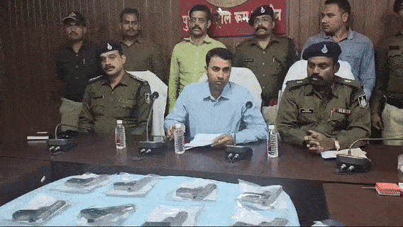 A cache of illegal weapons recovered in Khargone, police engaged in action