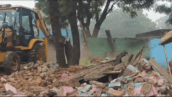 Bulldozer action in Ghaziabad frees rifle range land