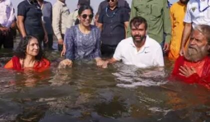 Mahakumbh 2025: Isha Ambani takes a dip with husband Anand Piramal