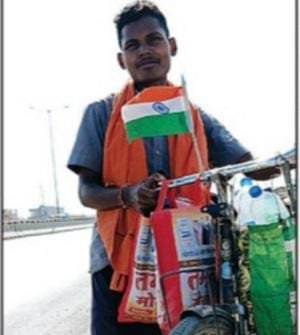 Parmanand Rathiya reached Prayagraj by bicycle, will take a dip on Mahashivratri