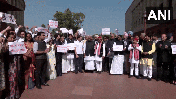 House proceedings adjourned, opposition on deportation issue, MPs came out wearing handcuffs...