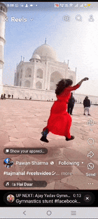Another video of a girl making a reel inside the historical monument Taj Mahal goes viral