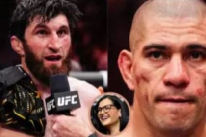 Megan Olivi reacts to Alex Pereira's loss to Magomed Ankalaev