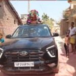 Every year the groom goes to his in-laws' house with the wedding procession, but returns without the bride?