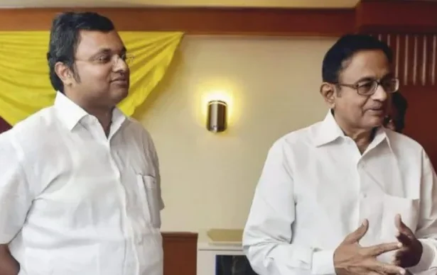 p chidambaram and his son