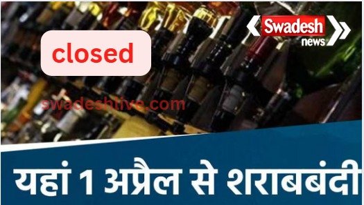 Liquor shops will be closed in 19 urban and rural areas of the state from April 1