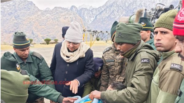 Visited the avalanche affected area near Mana in Chamoli district and took stock of the ongoing relief and rescue operations on the spot.