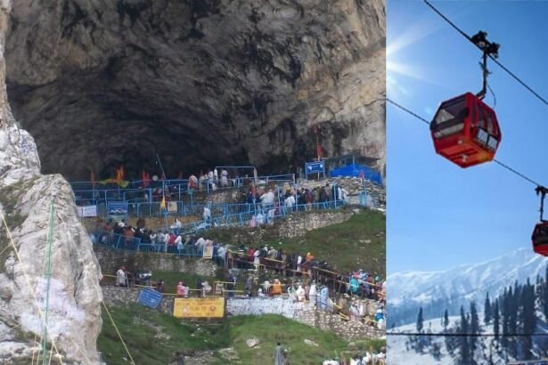 जम्मू-कश्मीर में अमरनाथ गुफा तक रोपवे