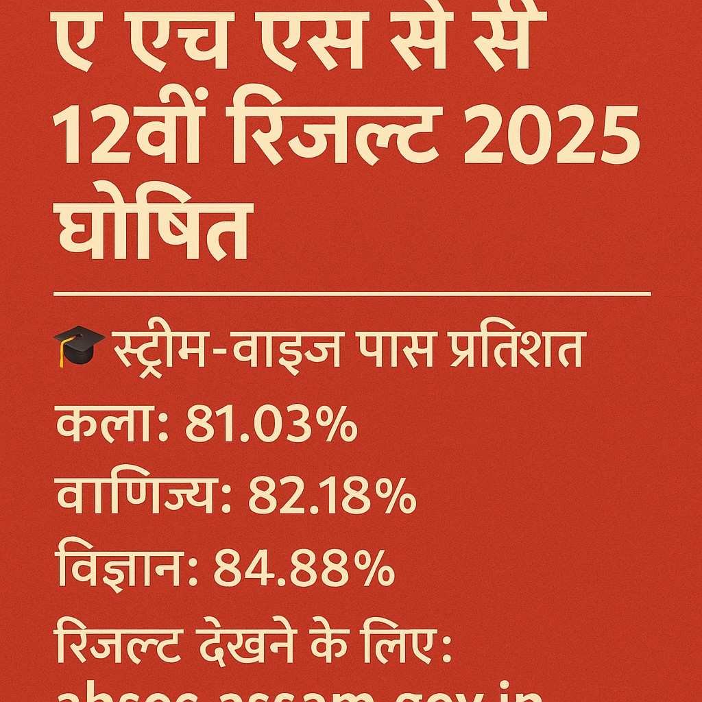 AHSEC Assam Board 12वीं रिजल्ट
