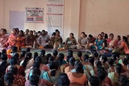 Bemetara: Vidya Jain became the district president of Chhattisgarh's fighting Anganwadi worker assistant welfare association for the third time