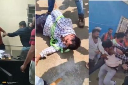 Fierce fighting between the side in-charge and Hiva drivers of Bharatmala project