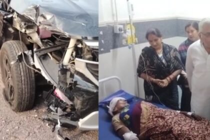 Horrible road accident in Durg: High speed car hits auto