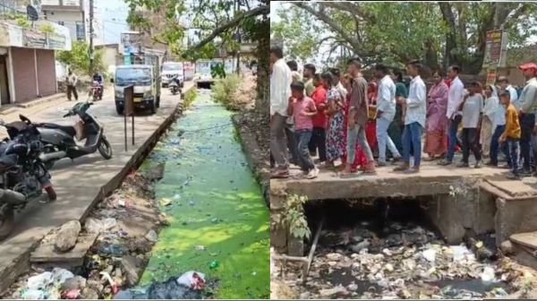 Bhilai: Controversy escalates before work on Canal Road Phase-2, people protest