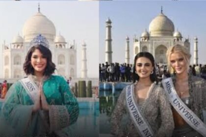 Agra: Miss Universe got lost in the beauty of Taj Mahal