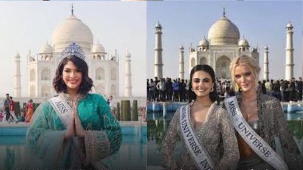 Agra: Miss Universe got lost in the beauty of Taj Mahal