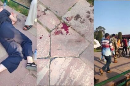 Agra Breaking: Foreign female tourist who came to see Taj Mahal fainted and fell