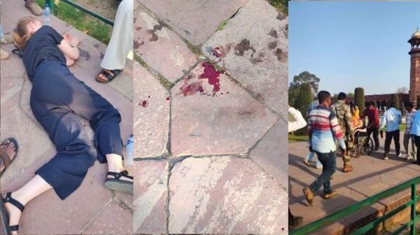 Agra Breaking: Foreign female tourist who came to see Taj Mahal fainted and fell