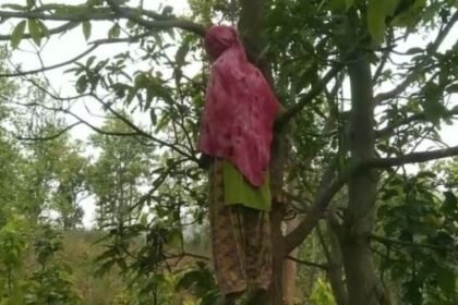 Balrampur Breaking: Body of a 45-year-old woman found hanging from a tree in the forest