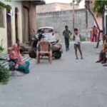 In Muzaffarnagar, a woman along with her daughter staged a sit-in outside her in-laws' house