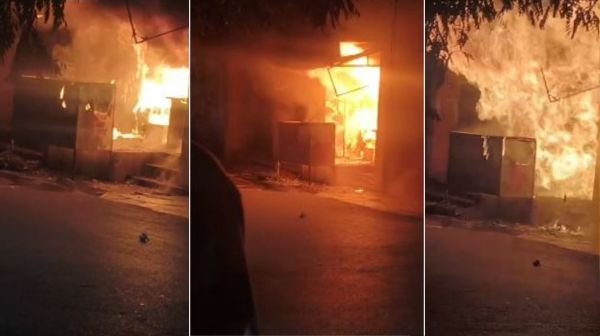 Bhatapara: Huge fire in the canteen near the rest house, loss worth lakhs