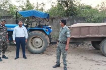 Crackdown on illegal mining: Mining department took strict action, one tractor seized