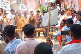 BJP workers protest in Kanker over National Herald case