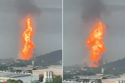 गैस पाइपलाइन में आग से मलेशिया