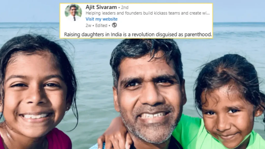 बेंगलुरु पिता का वायरल पोस्ट