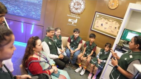 The thrill of Madhya Pradesh tourism is now in Kidzania – children experienced virtual jungle safari and river rafting