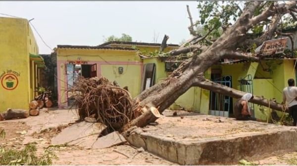 Heavy storm and rain caused heavy destruction in Korba, normal life disrupted