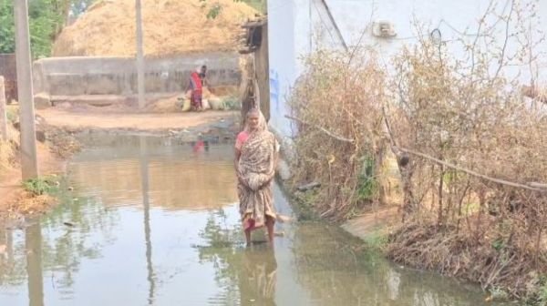 Dirty water is filled in Keshadbari ward of Bemetara since last four months
