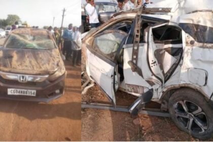 Horrible road accident on Abhanpur-Dhamtari road