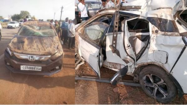 Horrible road accident on Abhanpur-Dhamtari road