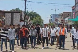 BJP's grand victory celebration on the proud achievement of air strike in Bhatapara