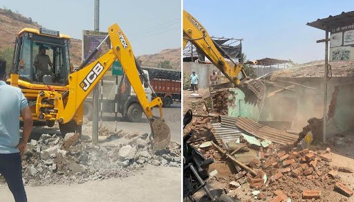 पीएमआरडीए ने लोनी कलभोर में अवैध होर्डिंग्स