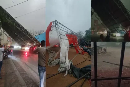 रायपुर में तेज अंधड़ और ओलावृष्टि का कहर