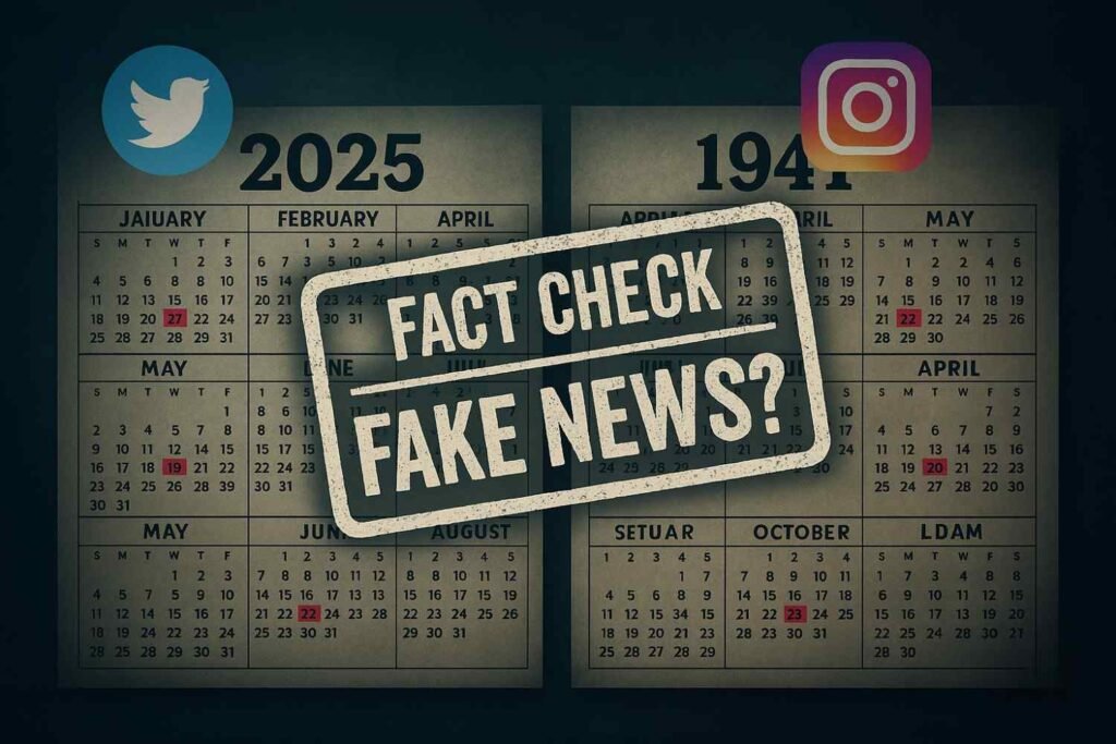 2025 का कैलेंडर हूबहू 1941 जैसा