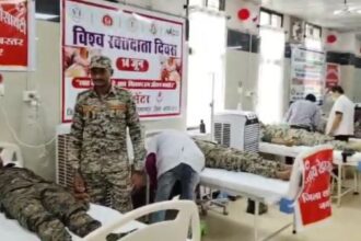 A grand blood donation camp was organized in Bastar on World Blood Donor Day