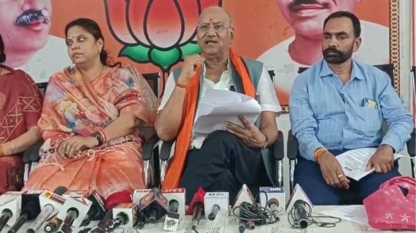11 years of Modi government: BJP's press conference in Mahasamund