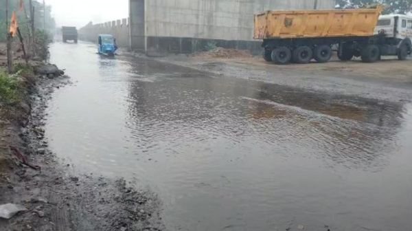 KORBA: Rain exposed the reality of development, waterlogging troubled pedestrians