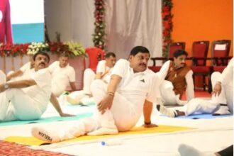 11th International Yoga Day state level program on 21st at Atal Path