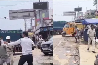 रांची में ट्रैफिक पुलिसकर्मी पर हमला