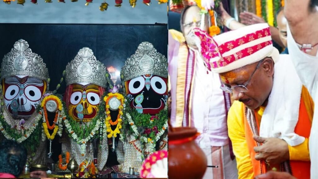 रायपुर में सीएम विष्णुदेव साय ने रथ यात्रा में निभाई छेरपहरा की रस्म