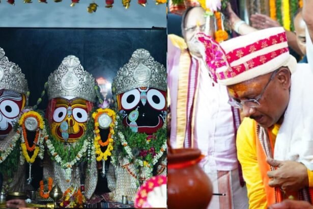 रायपुर में सीएम विष्णुदेव साय ने रथ यात्रा में निभाई छेरपहरा की रस्म
