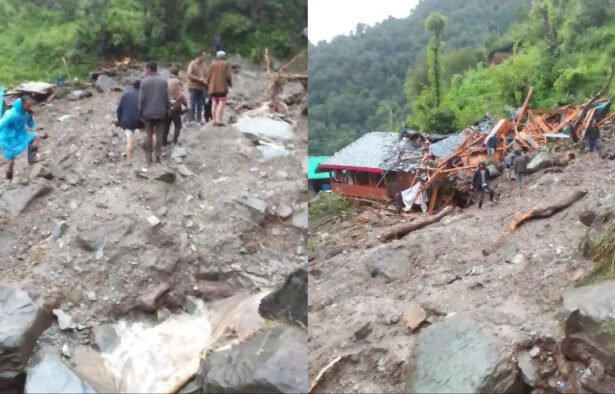 हिमाचल के मंडी में बादल फटा: 8 मकान बहे, 9 लोग लापता, आज फिर रेड अलर्ट